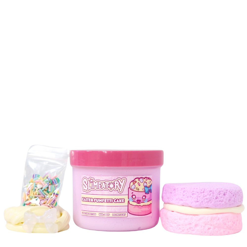 Slimeatory Slime Easter Funfetti Cake DIY Clay Kit 4