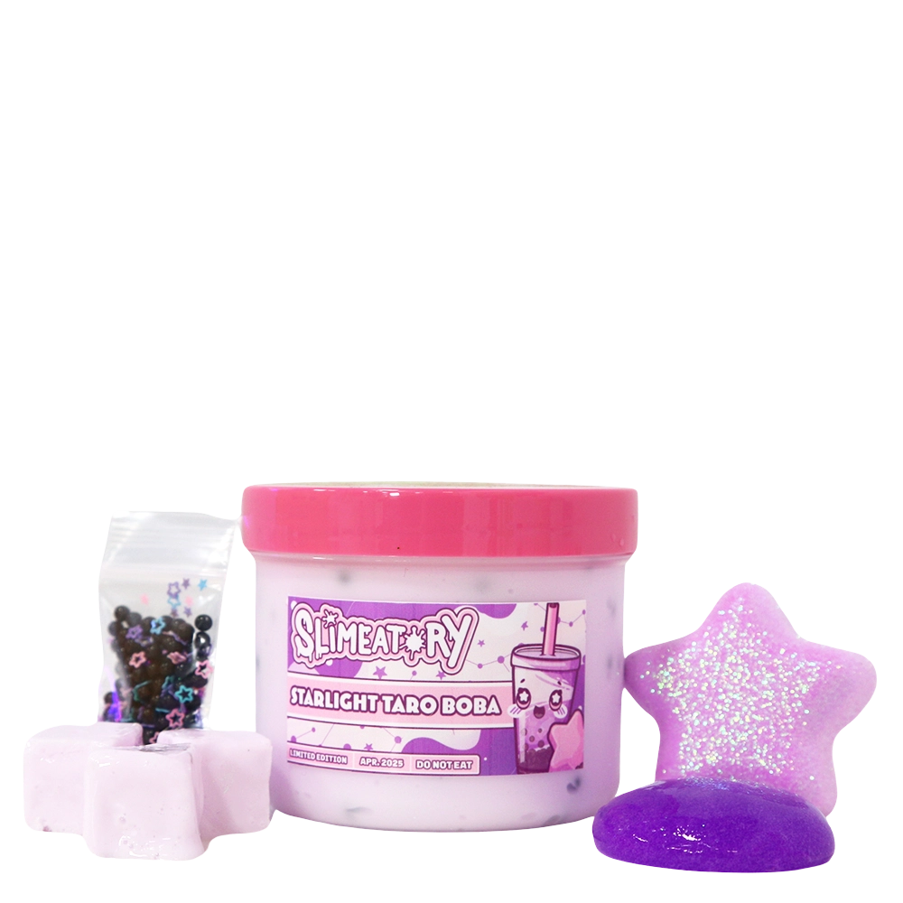 Slimeatory Slime Starlight Taro Boba DIY Clay Kit 4