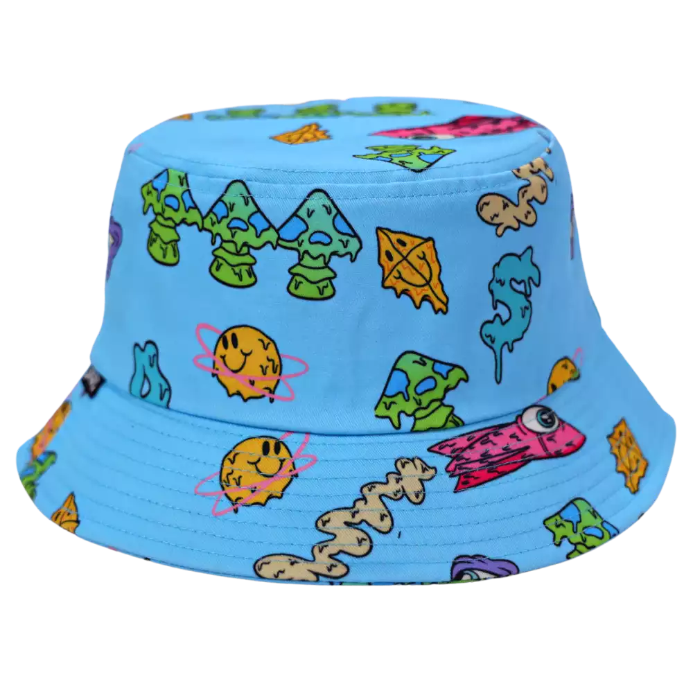 Slime Drips Skateboard Blue Bucket Hat Slimeatory
